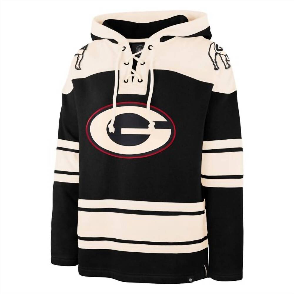 NEW ’47 men's georgia bulldogs clubhouse lacer hoodie in flint black